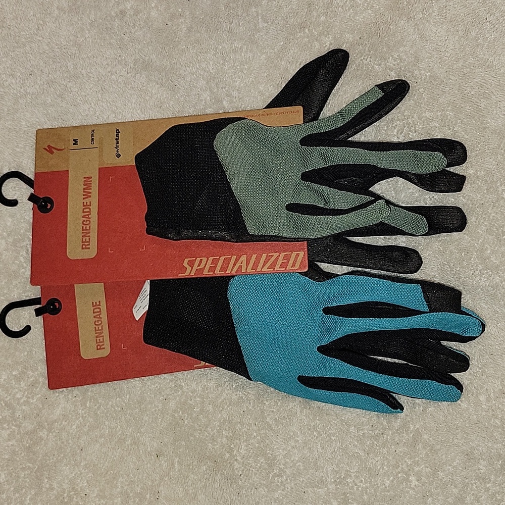 2 pair women's medium cycling long finger gloves super thin summer road spinning